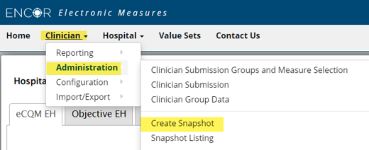 EC create snapshot