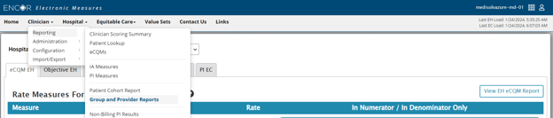 Reporting - Group and Provider Reports