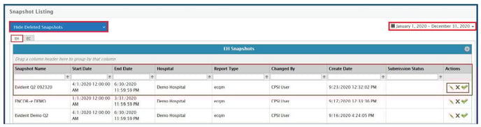 Snapshot listing1