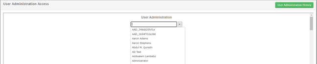 User Administration Access