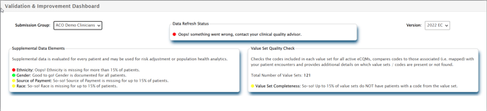 Validation & Improvement Dashboard