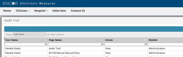 audit trail drag drop